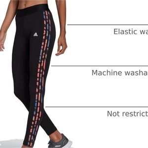 adidas Running Pants | Small Long | Blue & Pink Stripe Detail